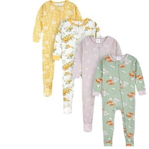 Lot 4 Carter's 5t floral zip-up sleeper Snug Fit Footed Cotton Pajamas one-piece